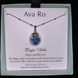 Ava Ro Sterling Silver Swarovski Magic Globe